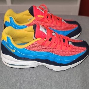 NIKE AIR MAX 95 CRIMSON RED BLUE YELLOW